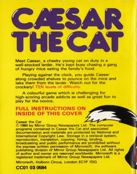 Caesar the Cat (1984)(Andromeda)[a][CAESAR] box cover back